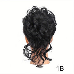 Messy Chignon Elastic Rubber Band Women Updo Hair Bun Extensions