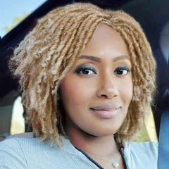 Short Twist Braids Wig Afro Curly Crochet Braiding Synthetic Fiber 35-56 cm