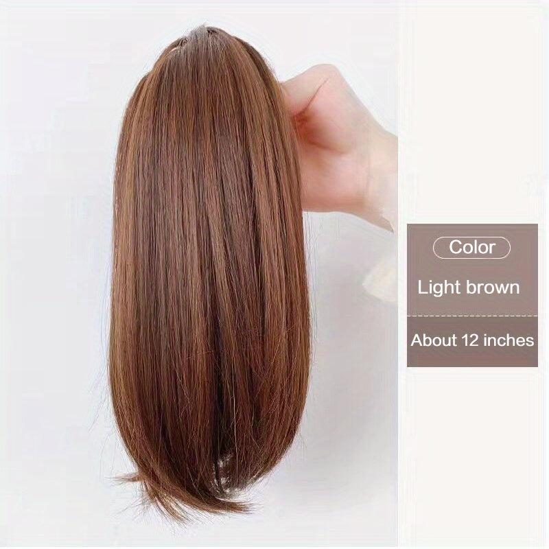 Short Synthetic Ponytail Extension Claw Clip In Straight Hair Extension