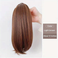 Short Synthetic Ponytail Extension Claw Clip In Straight Hair Extension