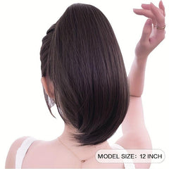 Short Synthetic Ponytail Extension Claw Clip In Straight Hair Extension