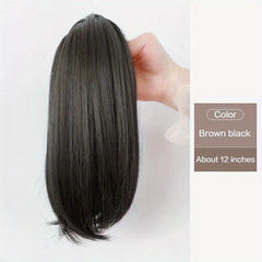 Short Synthetic Ponytail Extension Claw Clip In Straight Hair Extension