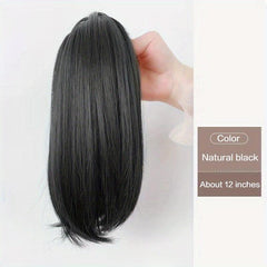 Short Synthetic Ponytail Extension Claw Clip In Straight Hair Extension