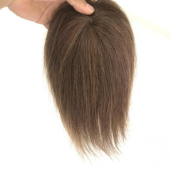 Women's Hair Topper Clip In Hairpiece 25 Straight Brown Coffee