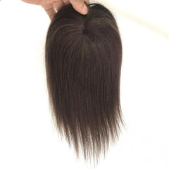 Women's Hair Topper Clip In Hairpiece 25 Straight Brown Coffee