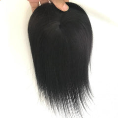 Women's Hair Topper Clip In Hairpiece 25 Straight Brown Coffee