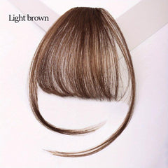 Short Straight Clip In Bangs Synthetic Hair Extensions Fringe With Temples