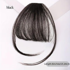 Short Straight Clip In Bangs Synthetic Hair Extensions Fringe With Temples