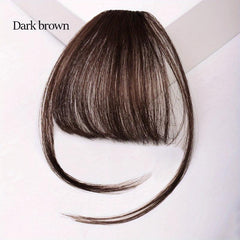 Short Straight Clip In Bangs Synthetic Hair Extensions Fringe With Temples
