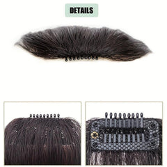 Short Straight Clip In Bangs Synthetic Hair Extensions Fringe With Temples