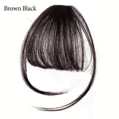 Short Straight Clip In Bangs Synthetic Hair Extensions Fringe With Temples