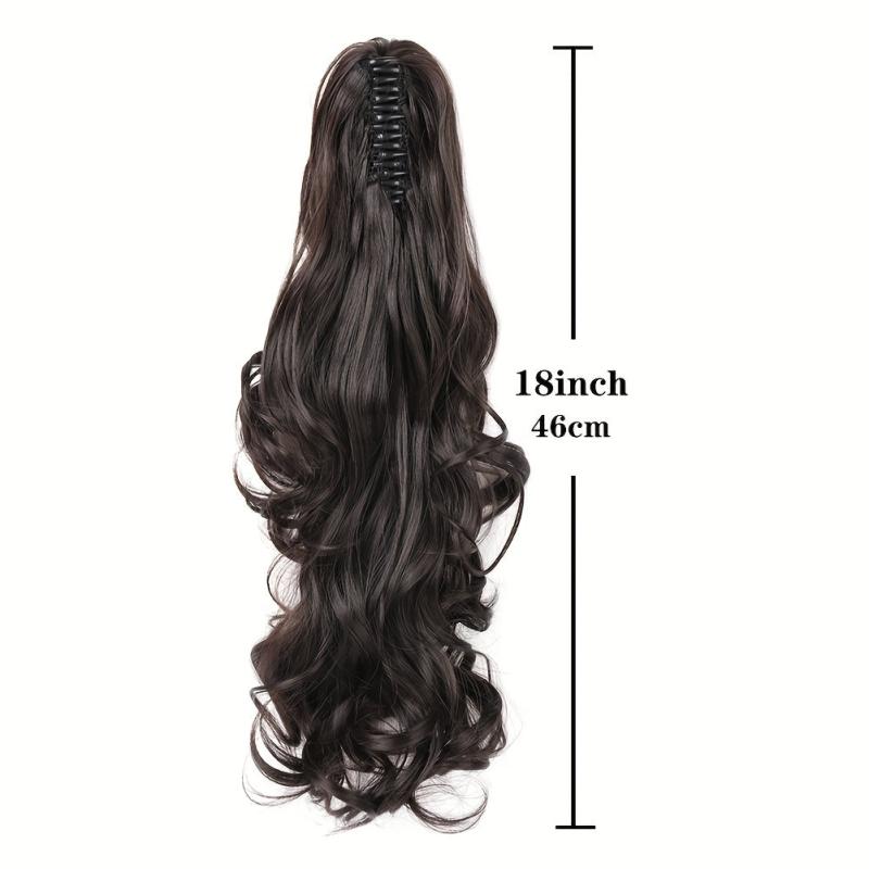 Curly Wavy Ponytail Extension Claw Clip Women Long Hair 45 & 60