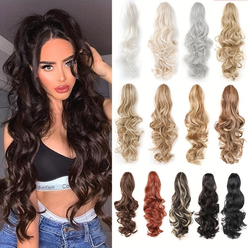 Curly Wavy Ponytail Extension Claw Clip Women Long Hair 45 & 60