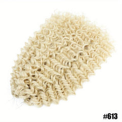 Blonde Afro Curly Crochet Hair Extensions Synthetic Braiding Hair 35-88 cm