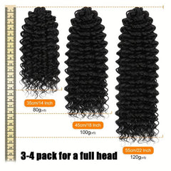 Blonde Afro Curly Crochet Hair Extensions Synthetic Braiding Hair 35-88 cm