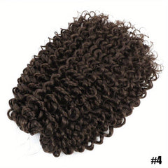 Blonde Afro Curly Crochet Hair Extensions Synthetic Braiding Hair 35-88 cm