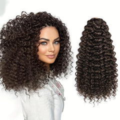 Blonde Afro Curly Crochet Hair Extensions Synthetic Braiding Hair 35-88 cm