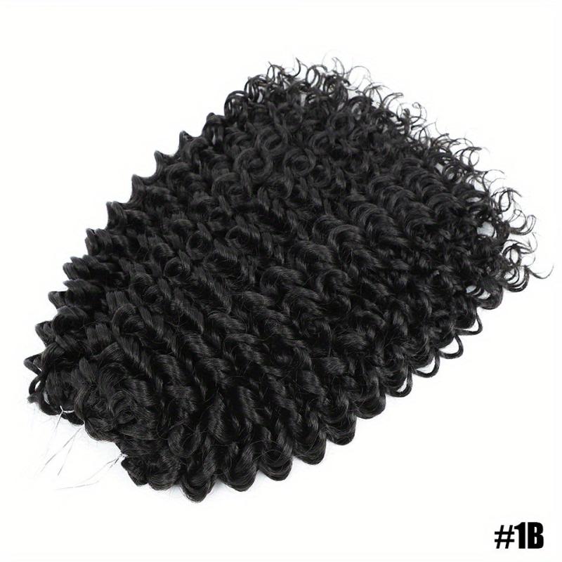Blonde Afro Curly Crochet Hair Extensions Synthetic Braiding Hair 35-88 cm