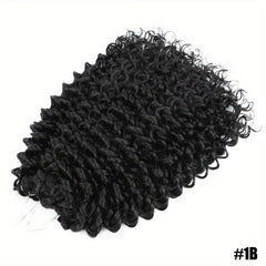 Blonde Afro Curly Crochet Hair Extensions Synthetic Braiding Hair 35-88 cm
