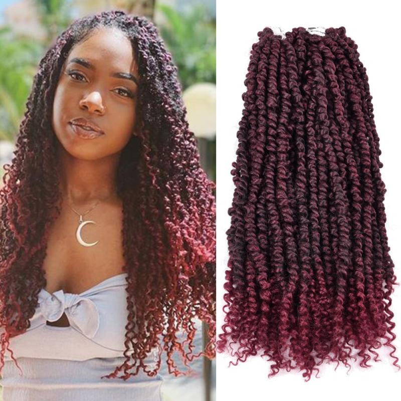 Passion Twist 18 Inch Fluffy Pre Twist Ombre Braiding Hair Crochet Extension