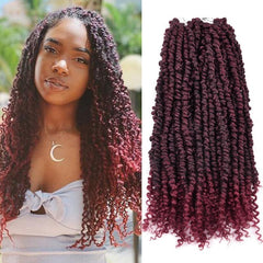 Passion Twist 18 Inch Fluffy Pre Twist Ombre Braiding Hair Crochet Extension