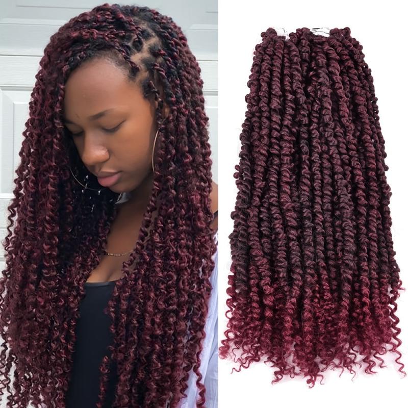 Passion Twist 18 Inch Fluffy Pre Twist Ombre Braiding Hair Crochet Extension