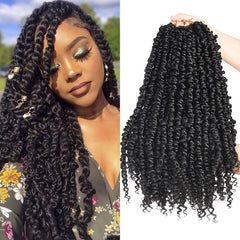 Passion Twist 18 Inch Fluffy Pre Twist Ombre Braiding Hair Crochet Extension