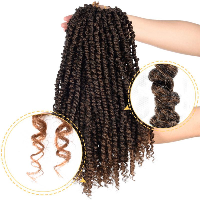 Passion Twist 18 Inch Fluffy Pre Twist Ombre Braiding Hair Crochet Extension