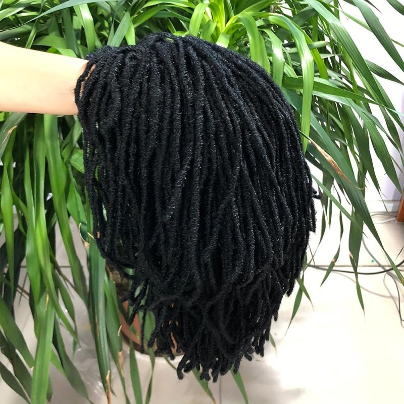 25cm Short Dreadlock Wigs Synthetic Afro Curly Twist None Lace Wigs