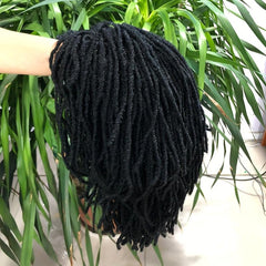 25cm Short Dreadlock Wigs Synthetic Afro Curly Twist None Lace Wigs