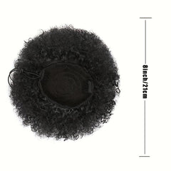 Afro Curly Hair Buns Updo Chignon Drawstring Women Short Bun Ponytail Extension