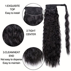 55 88 Cm Corn Wavy Ponytail Extensions For Women