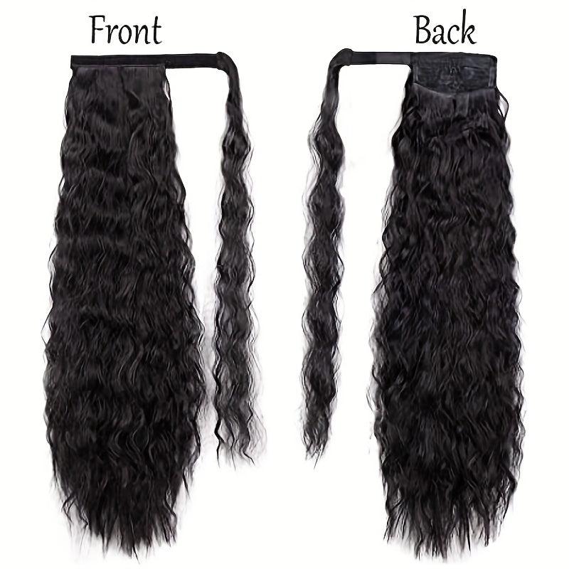 55 88 Cm Corn Wavy Ponytail Extensions For Women