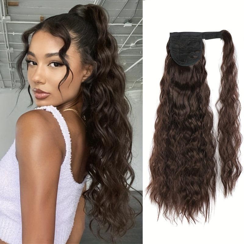 55 88 Cm Corn Wavy Ponytail Extensions For Women
