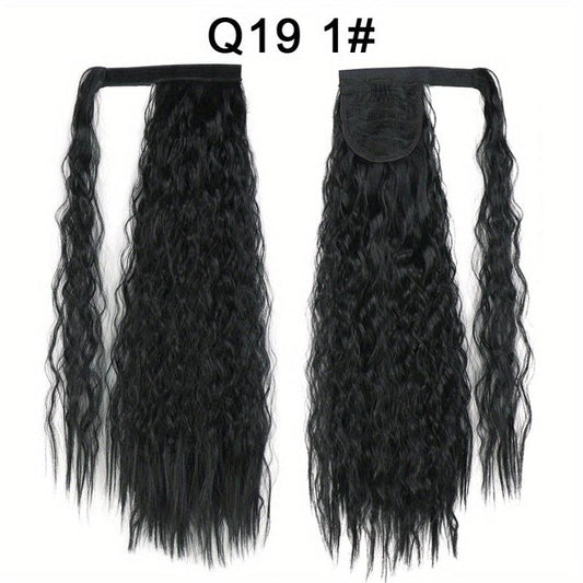 55 88 Cm Corn Wavy Ponytail Extensions For Women
