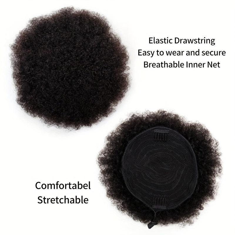 Afro Curly Topper Clip In Hair Extensions Natural For Daily Use
