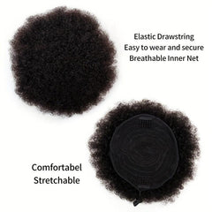 Afro Curly Topper Clip In Hair Extensions Natural For Daily Use
