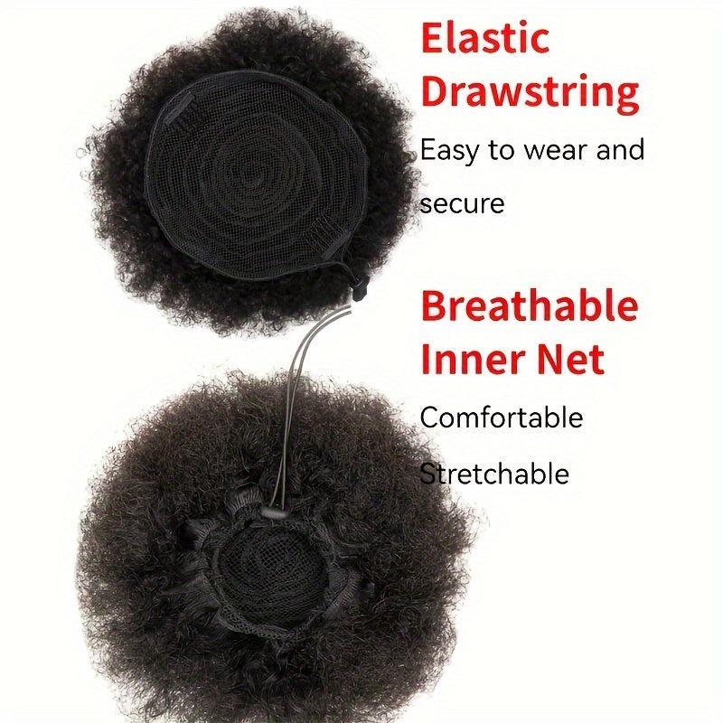 Afro Curly Topper Clip In Hair Extensions Natural For Daily Use