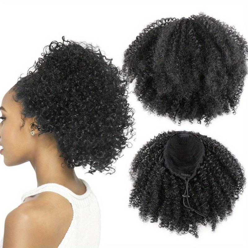 Kinky Curly Ponytail Extension Afro Drawstring Ponytail For Women
