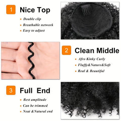 Kinky Curly Ponytail Extension Afro Drawstring Ponytail For Women