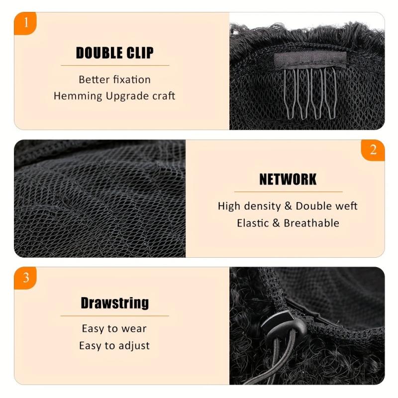 Kinky Curly Ponytail Extension Afro Drawstring Ponytail For Women