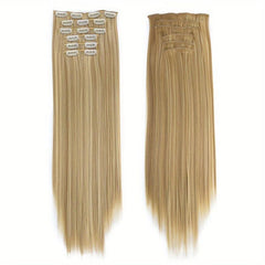 16 Clips In Long Straight Hair Extensions 60 96 Cm