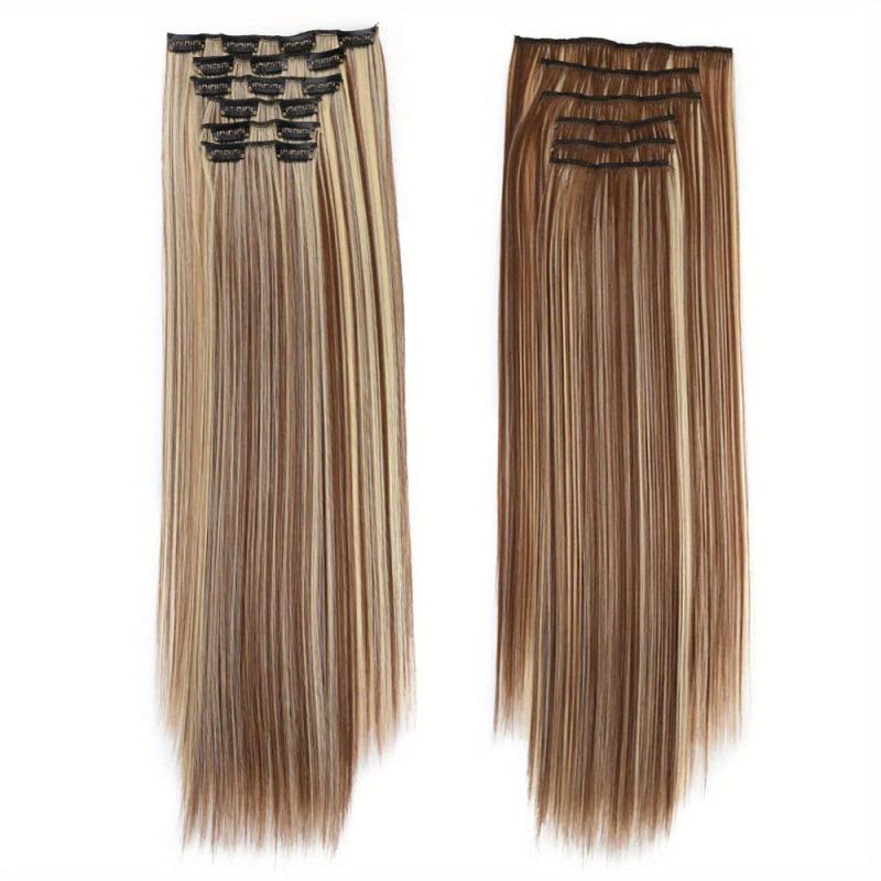 16 Clips In Long Straight Hair Extensions 60 96 Cm