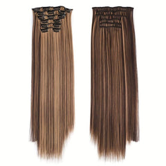 16 Clips In Long Straight Hair Extensions 60 96 Cm
