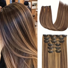 16 Clips In Long Straight Hair Extensions 60 96 Cm