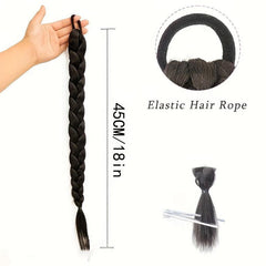 Braided Long Ponytail Extensions With Elastic Band