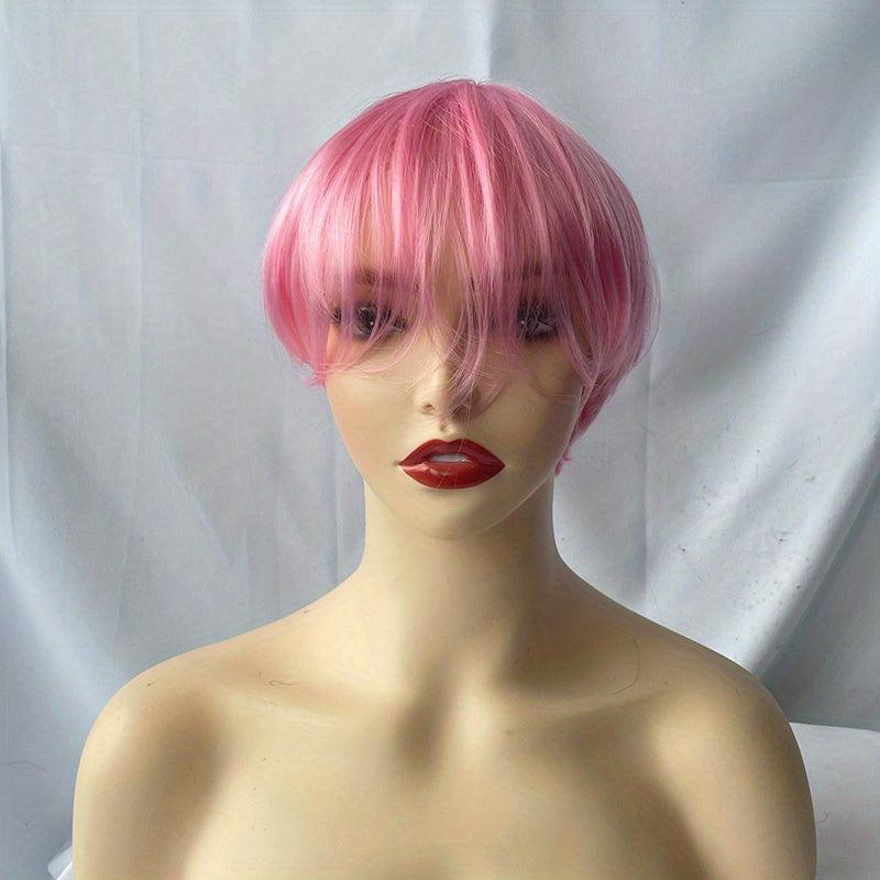Short Straight Layered Hair Wigs 16 Cm Short Pixie Cut Wigs