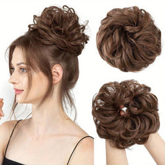 Wavy Curly Messy Bun Hair Piece Scrunchies Ponytail Thick Hair Extensions