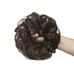 Wavy Curly Messy Bun Hair Piece Scrunchies Ponytail Thick Hair Extensions