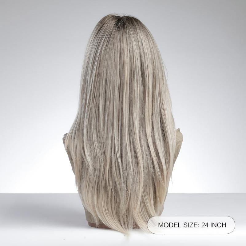 Layered Ombre Hair Replacement Wigs for Women - Long Butterfly Hair Cut Wig